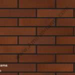 آجر نما نسوز قهوه ای بند مشکی