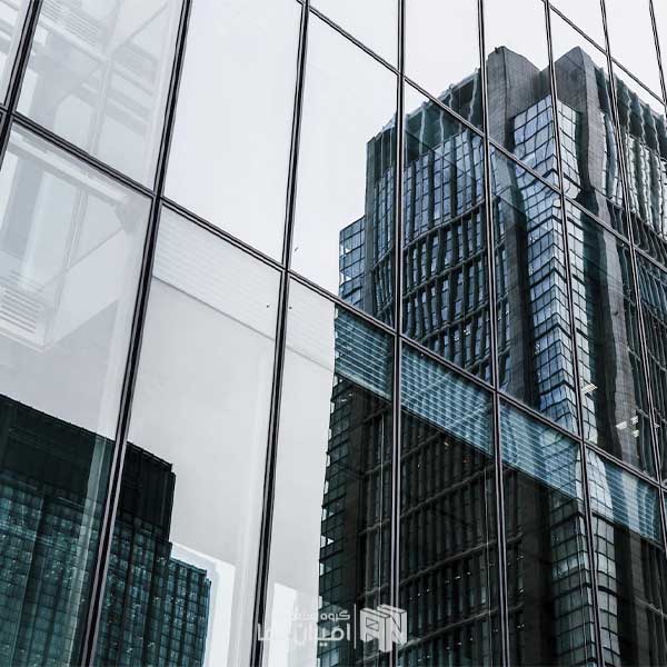 نمای شیشه ای ساختمان با ترکیب انواع نما شیشه ای