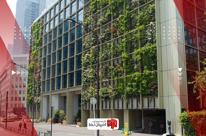 نمونه نمای سبز ساختمان مدرن