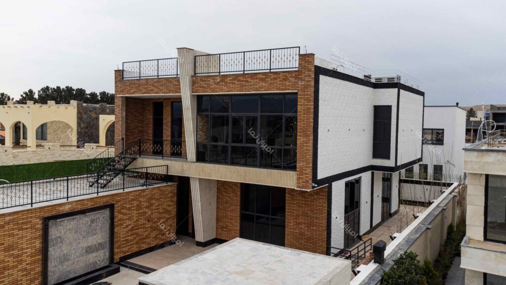 پروژه آجر نما در کردان | نما ترکیبی ویلای دوبلکس| امیران نما