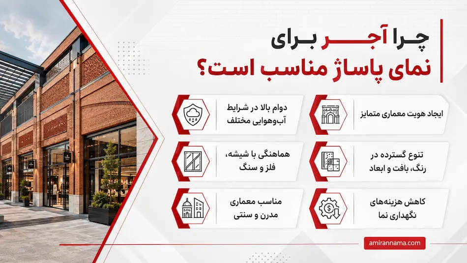 مزایای استفاده از آجر نمای پاساژ تجاری و اداری